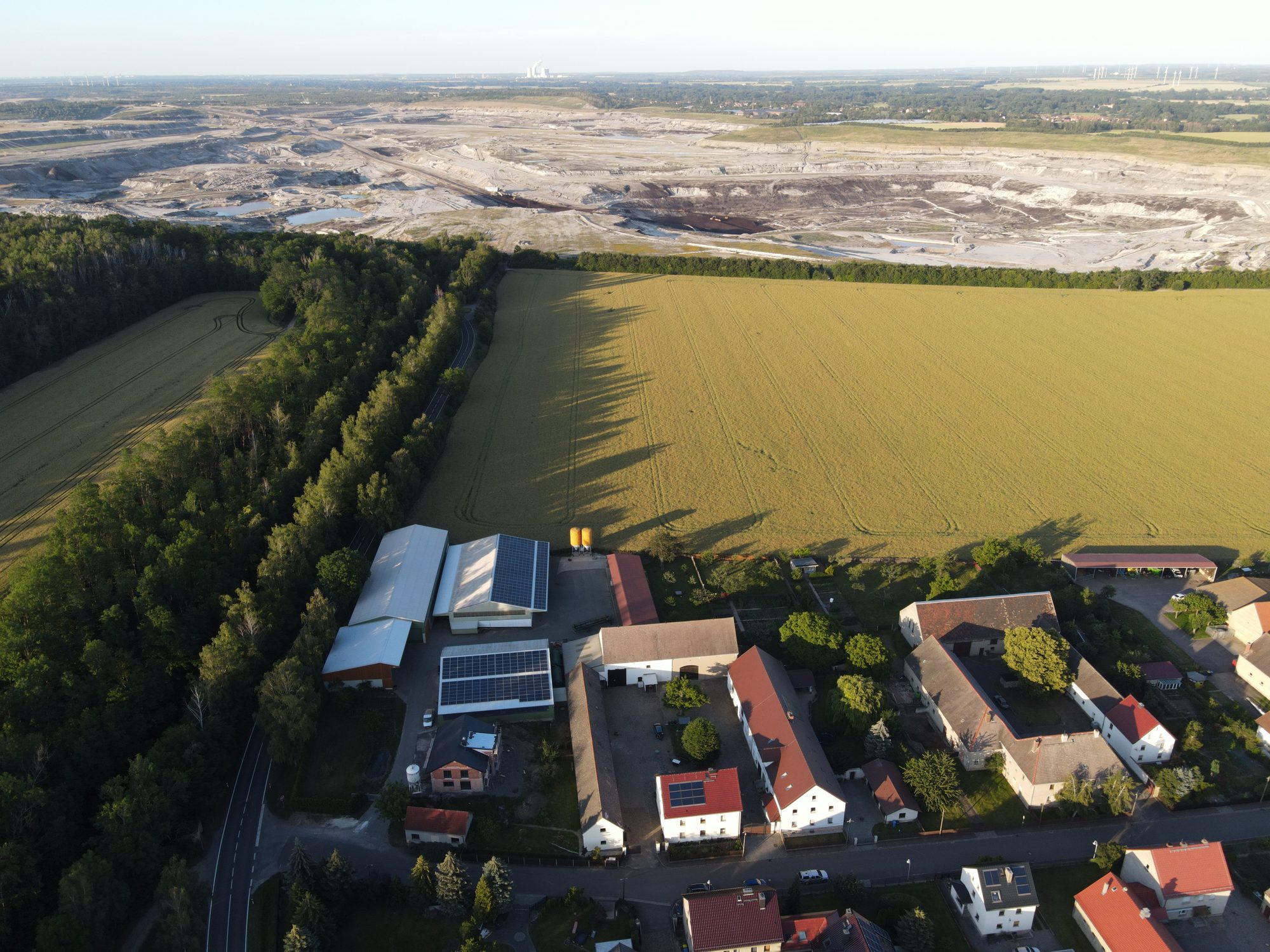 Luftaufnahme Tagebau – fast 950 Hektar neben dem Landgut Kretzschmar